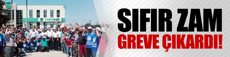 Sıfır zam greve çıkardı