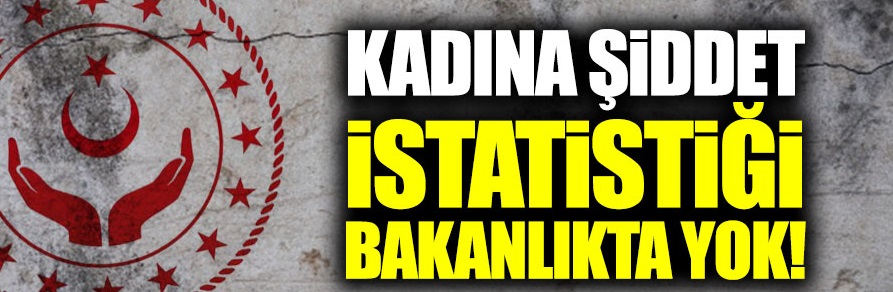 Kadına şiddet istatistiği bakanlıkta yok