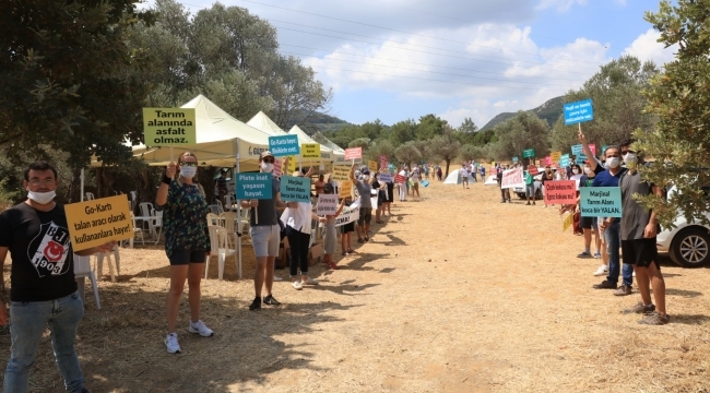 Güzelbahçe'deki Go-Kart Pistine Protesto Devam Ediyor