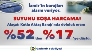 Gaziemir Belediyesi barajlardaki su seviyesine dikkat çekti