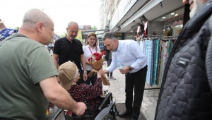 Başkan Sandal, sahaya indi: “Bizim yolumuz aydınlık Türkiye’nin yolu”