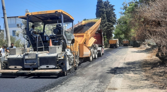 Bodrum Turgutreis’te Sıcak Asfalt Çalışması Başladı