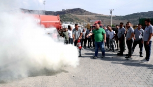 Bayraklı Belediyesinde yangın ve ilk yardım tatbikatı