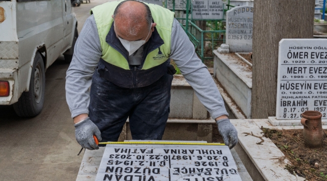 Büyükçiğli Mezarlığı’ndaki hasar gideriliyor