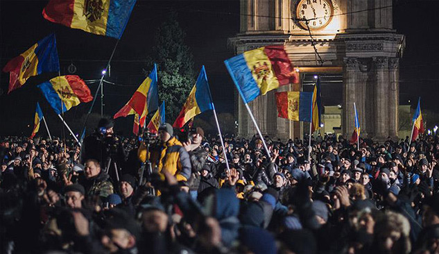 Moldova'da hükümet karşıtı gösteri